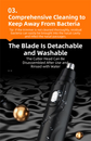 CX-D2 Black Electric Nose Hair Trimmer(12x2.5CM) - High-Speed 360° Rotating Blade, Painless Ear and Nose Hair Groomer with USB Charging