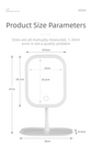 Portable LED Makeup Mirror with Integrated Fill Light & Storage Chassis - 360°Rotatable High-Definition Stylish Tabletop Vanity Mirror(White)