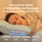 Black SMB-07 Bone Conduction Under-Pillow Speaker -  Bluetooth 5.4 Ultra-Thin Sleep Aid Sound Bar with Dual Speaker Resonance & 36 Built-in White Noise Tracks