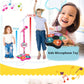 Kids Black Karaoke Microphone & Adjustable Stand Toy - Portable Singing Machine Educational Musical Toy, Connects to Smartphones for MP3 Music Playback