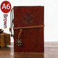 2-Pack A6 Nautical Vintage PU Leather Student Notebook - Pirate Style Strapped Diary with 150 Pages of Refillable Kraft Paper(Brown)