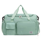 Green Lightweight & Waterproof Sports Gym Bag with Separate Shoe Compartment, Adjustable Strap and Multiple Pockets - Large-Capacity Travel Duffel for Workout, Business & Getaways