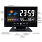 Digital Weather Forecast Clock With Alarm Clock - Color LCD Display with Date, Temperature, Humidity Monitor & Voice-Activated Backlight