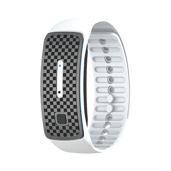 2-Pack White Portable Ultrasonic Mosquito Repellent Bracelet - Watch Style Insect Repeller, Pure Physical Protection USB Rechargeable