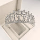 Exquisite Handmade Bridal Pearl and Rhinestone Crown - K9 White Crystal Princess Tiara for Weddings and Birthdays