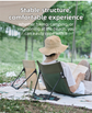 Beige Portable Folding Camping Chair with Backrest & Storage-Bag - Ultra-Light Aluminum Alloy Lawn Chair, Beach & Balcony Travel Seating