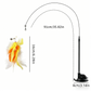 Interactive Self-Play Cat Wand with Suction Base, Feather & Bell - Automatic Bouncing Teaser(Yellow)