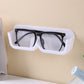 3-Pack Wall-Mounted Glasses Organizer - PET Bedside Bathroom Eyewear Storage Shelf, Anti-Pressure & Space-Saving(White)