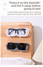 3-Pack Wall-Mounted Glasses Organizer - PET Bedside Bathroom Eyewear Storage Shelf, Anti-Pressure & Space-Saving(White)