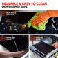 2-Pack 33x40cm Reusable Drip Guard for Ovens, Grills & Microwaves - High-Temperature Resistant Fiberglass Baking Sheet, Heavy Duty & Easy Clean