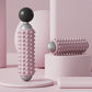 Pink Portable Electric Yoga Massage Roller - Handheld Fitness Recovery Tool, Deep Tissue Muscle Relaxer & Fascia Release Stick