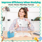 White X6 Mini Portable Bluetooth Instant Photo & Note Printer for Students - Deluxe 20-Piece Gift Set with 12 Paper Rolls, Color Pens & Storage Bag