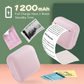 White X6 Mini Portable Bluetooth Instant Photo & Note Printer for Students - Deluxe 20-Piece Gift Set with 12 Paper Rolls, Color Pens & Storage Bag