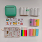 Green X6 Mini Portable Bluetooth Instant Photo & Note Printer for Students - Deluxe 20-Piece Gift Set with 12 Paper Rolls, Color Pens & Storage Bag