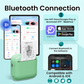 Blue X6 Mini Portable Bluetooth Instant Photo & Note Printer for Students - Deluxe 20-Piece Gift Set with 12 Paper Rolls, Color Pens & Storage Bag
