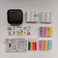 Black X6 Mini Portable Bluetooth Instant Photo & Note Printer for Students - Deluxe 20-Piece Gift Set with 12 Paper Rolls, Color Pens & Storage Bag