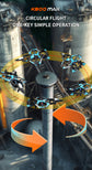 Camouflage Blue 2.4G Remote Control Stunt Fighter Drone  - Manual Toss Launch, One-Key Operation for 360° Flip & Circular Flight, 3-Speed Adjustable Stable Quadcopter with Night Lights