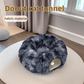 2-in-1 Dark Blue Tie-Dye Donut-Shaped Cat Tunnel Bed -  Spacious 85cm Pet Play Tunnel & Lounger, Durable Fabric for Cats & Kittens