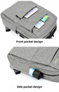 Grey 3-PCS Multi-Functional & Lightweight Backpacks Set for Students - Large Capacity Durable Travel Daypack with USB Charging Port, Fit in 14-Inch Laptop Bag