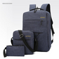 Blue 3-PCS Multi-Functional & Lightweight Backpacks Set for Students - Large Capacity Durable Travel Daypack with USB Charging Port, Fit in 14-Inch Laptop Bag