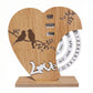 Artistic Heart Timber Perpetual Calendar Decoration(19.5x15.5 CM) - Manual Rotating Date Tracker