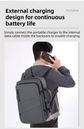 Grey Premium Business Expandable Travel Backpack with External USB Charging - 20-35L Large-Capacity & Waterproof Commuter Daypack