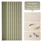 120 X 180 CM Fruit-Green Linen-Look Dust Drill-Free Pull-Curtain - Folding Doorless Closet Divider with Magnetic Closure & Hanging Rings