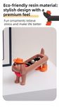 White Resin Dachshund Puppy Ring Earring Tray with Sponge Slots - Unique Dog Lover Gift