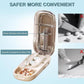 Grey Portable Mini Pill Organizer with 1/2 & 1/4 Precision Cutter - 3-Compartment Daily Travel Medicine Case with Rolling Knob Lock