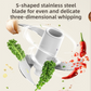 Coffee-Brown Wireless Electric Kitchen Grinder -  Portable 150ml Baby Food Maker with 3 Stainless Steel Blades, USB Charging