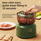 Coffee-Brown Wireless Electric Kitchen Grinder -  Portable 150ml Baby Food Maker with 3 Stainless Steel Blades, USB Charging