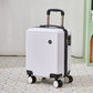 White 14 Inch Lightweight Carry-on Luggage for heights under 1.6m - Underseat & Overhead Cabin Hardside Suitcase