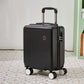 Black 14 Inch Lightweight Carry-on Luggage for heights over 1.6m - Underseat & Overhead Cabin Hardside Suitcase