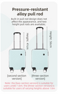 Yellow 16 Inch Lightweight Carry-on Luggage for heights under 1.6m - Underseat & Overhead Cabin Hardside Suitcase
