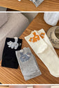 6-Pair Cute 3D Cartoon Cat Mid Socks - Breathable & Odor-Resistant Cotton Blend with Fun & Quirky Cat Pattern