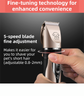 Black K5 Lightweight Pet Precision Grooming Clipper - USB Rechargable, Low Noise Dog & Cat Hair Trimmer with 5-Level Adjustable Titanium Ceramic Blade & 4*Guide Combs