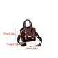 Jujube-Red Trendy Vertical Square PU Leather Moto Crossbody Bag & Tote with 5-Pocket Organized Compartments & Adjustable Strap