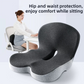 Black Ergonomic Memory Foam Seat Cushion & Lumbar Support(44x42x32CM) - Relieves Sciatica & Corrects Posture with Breathable Cover