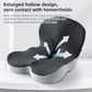 Black Ergonomic Memory Foam Seat Cushion & Lumbar Support(44x42x32CM) - Relieves Sciatica & Corrects Posture with Breathable Cover