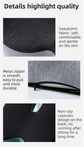 Black Ergonomic Memory Foam Seat Cushion & Lumbar Support(44x42x32CM) - Relieves Sciatica & Corrects Posture with Breathable Cover