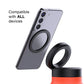 Orange 24oz Stainless Steel Insulated Water Bottle With 90° Adjustable Vertical/Horizontal Magnetic Phone Holder - Ringo Style Magnetic Lid Sport Flask
