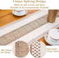 White-Brown Bohemian Woven Table Runner with Tassels(30X183CM) - Wrinkle-Resistant Striped Table Scarf for Wedding, Holiday & Outdoor Party