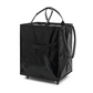 Black Portable Folding Shopping Trolley Bag(50x40x30CM) - Durable Woven Fabric, Reusable Grocery Bag with Wheels for Effortless Travel