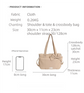 Khaki Puffy Quilted Nylon Hobo & Crossbody Bag with Cute Bowknot - Trendy Large-Capacity Handbag with Multiple Compartments