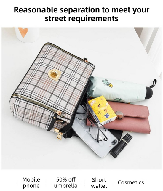 Brown Large Capacity PU Leather Women&