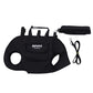 Black 4-in-1 Multi-Functional Pet Carrier Bag with Detachable Strap & 1.5M Traction Rope - Lightweight Breathable Travel Sling for Cats & Dogs - Sizes M(Up to 6.5kg)