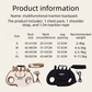 Black 4-in-1 Multi-Functional Pet Carrier Bag with Detachable Strap & 1.5M Traction Rope - Lightweight Breathable Travel Sling for Cats & Dogs - Sizes L(Up to 9kg)