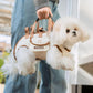 Black 4-in-1 Multi-Functional Pet Carrier Bag with Detachable Strap & 1.5M Traction Rope - Lightweight Breathable Travel Sling for Cats & Dogs - Sizes XL(Up to 11.5kg)