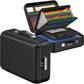 3-Layer Fireproof & Waterproof File Organizer Box(38x28x13CM) with Security Lock - EVA Muti-Functional Safety Briefcase for Certificates, Passports & Valuables