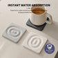 6-Pack Grey Instant Dry Diatomite Square Coaster Tray(10x10CM) - Ultra-Absorbent Bathroom Sink Caddy & Cup Mat